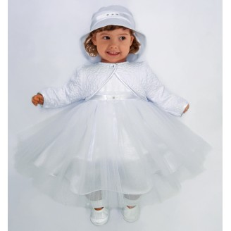 Baby Colibra Sukienka do chrztu Damessa + kapelusz gratis