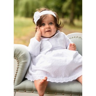Baby Colibra Sukienka do chrztu Jagódka + przepaska gratis