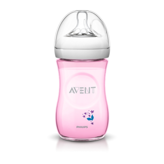 Avent Butelka dla niemowląt Natural 1m+ 260ml ze smoczkiem z płatkami firmy Avent