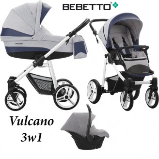 Bebetto  Vulcano S-line wózek głęboko-spacerowy z fotelikiem 0-13kg