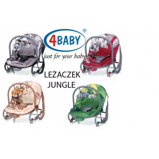 Leżaczek niemowlęcy z wibracją Jungle firmy 4baby