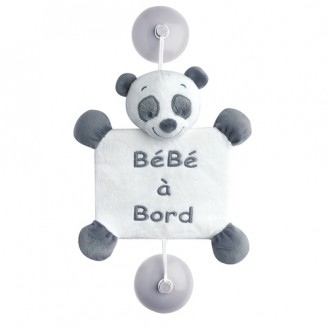 Nattou Zawieszka z przyssawkami Baby on Board Panda Loulou