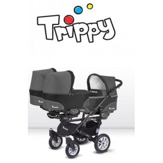 Wózek BabyActive Trippy 3w1 dla trojaczków (gondola, spacerówka i fotelik samochodowy)
