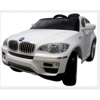 Ragil Autko na akumulator BMW X6 biały- miękkie koła Eva, miękki fotelik, Licencja