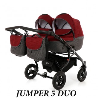 Wózek Bliźniaczy Jumper 5 Duo  firmy Tako 2w1