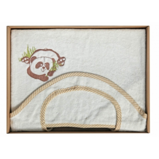 Texpol Happy Panda ręcznik z otworem na szyję