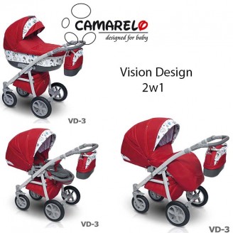 Wózek głęboko-spacerowy Vision Design firmy Camarelo